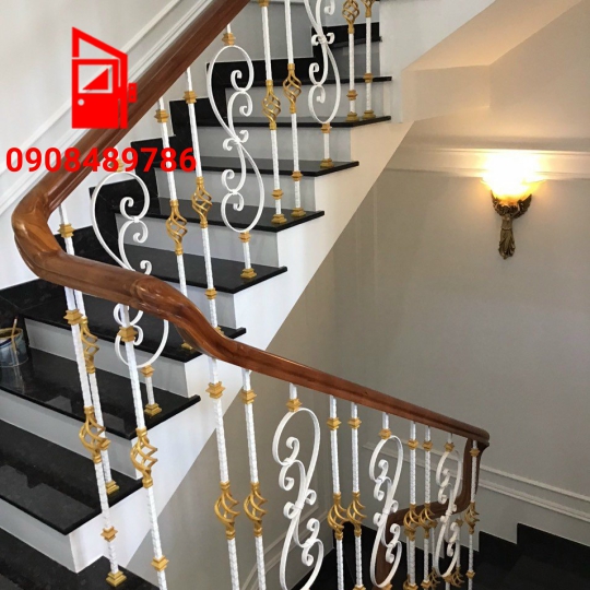 Tay vịn cầu thang, tay vịn gỗ cầu thang