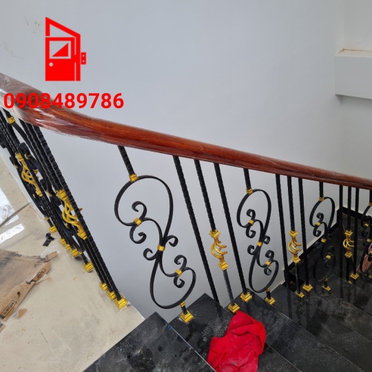 Tay vịn cầu thang, tay vịn gỗ cầu thang