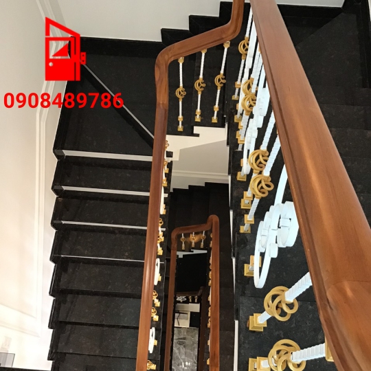 Tay vịn cầu thang, tay vịn gỗ cầu thang